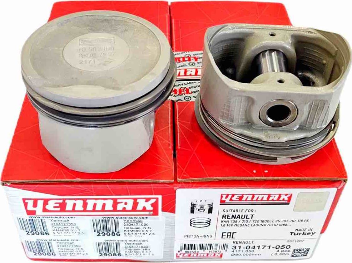 Поршень Yenmak для Dacia Logan II 2007-2026. Артикул 31-04171-050