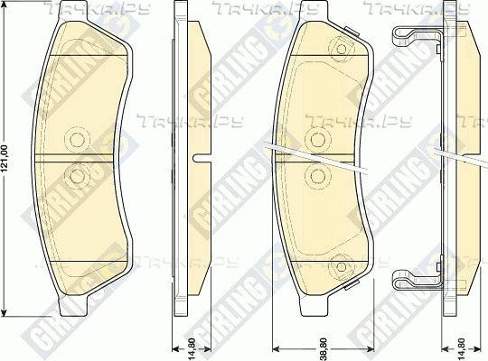 Тормозные колодки Girling. Артикул 6141729