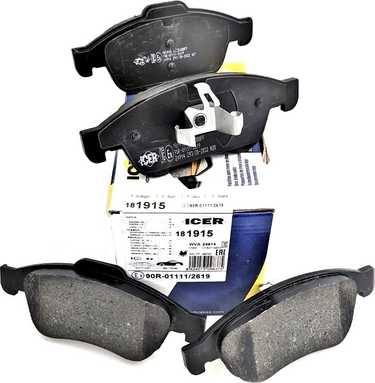 Тормозные колодки Icer передние для Dacia Duster I 2010-2018. Артикул 181915