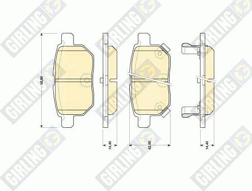 Тормозные колодки Girling. Артикул 6134549