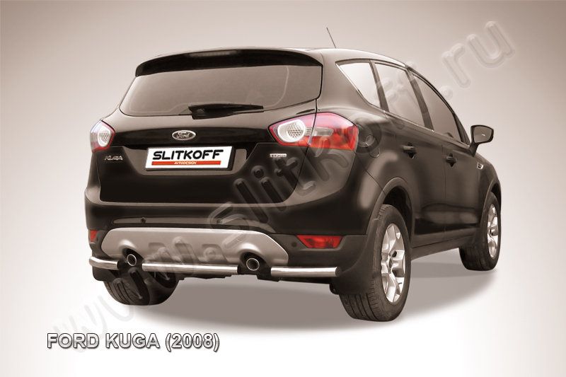 Защита Slitkoff заднего бампера d57 (без уголков) для Ford Kuga I 2008-2012. Артикул FKG012