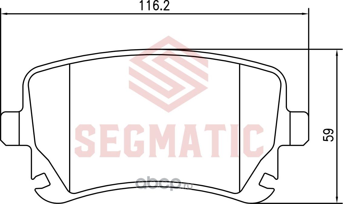 Колодка торм диск зад AUDI A8 3.7/4.2L 02-, 3.0/4.0L 03-, 6.0L 04-, A4 8E2/8E5 4 (Segmatic). Артикул SGBP2669