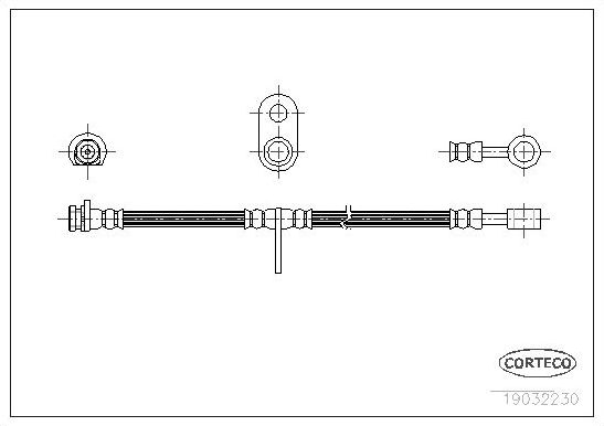 Тормозной шланг Corteco передний передний для Rover 25 1999-2005. Артикул 19032230