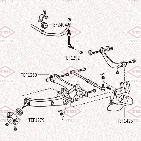 Втулка стабилизатора заднего (Tatsumi). Артикул TEF2404