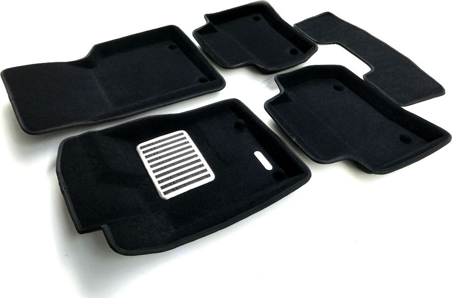 Коврики текстильные Euromat 3D Lux для салона Jaguar F-Pace 2016-2026 ЧЕРНЫЕ. Артикул EM3D-002753