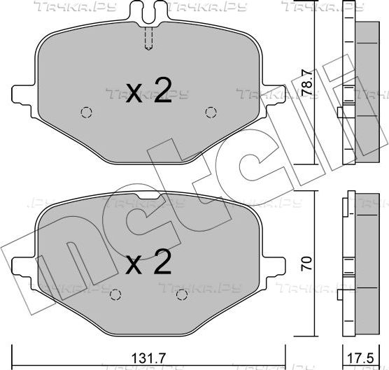 Тормозные колодки Metelli. Артикул 22-1309-0