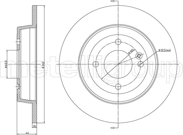 Тормозной диск Metelli. Артикул 23-1376C