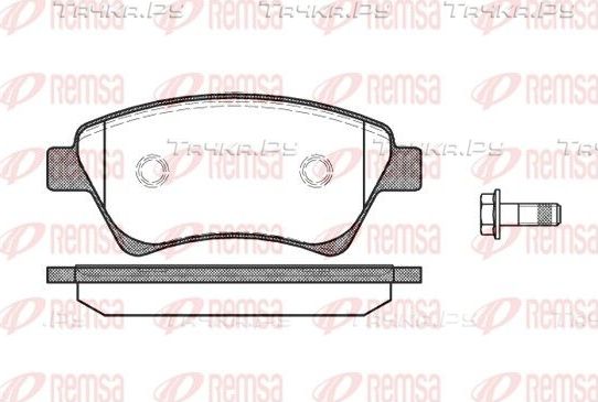 Тормозные колодки Remsa передние для Renault Kangoo I 2001-2009. Артикул 0976.00