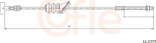Трос ручника (тросик ручного тормоза) Cofle. Артикул 92.11.5777