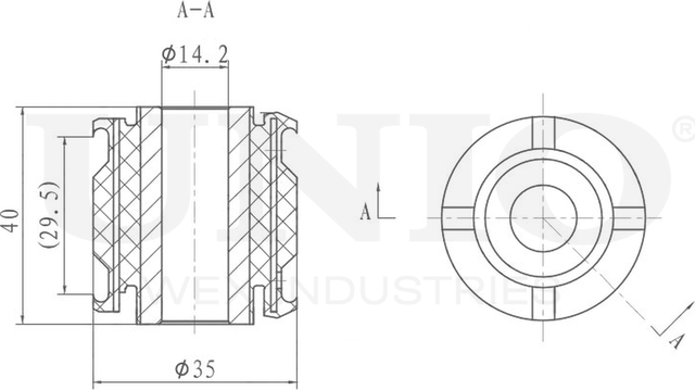 Сайлентблок рычага подвески (Unio). Артикул RMP-20390