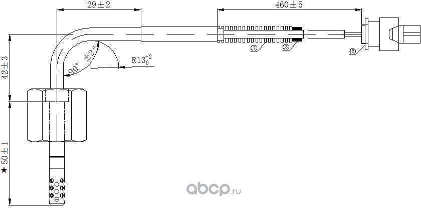 Датчик температуры выхлопных газов MERCEDES-BENZ CL500  ML350 500  R 320  S 350   S 430  S 500  SLK  (Magtechnic). Артикул mag0166og