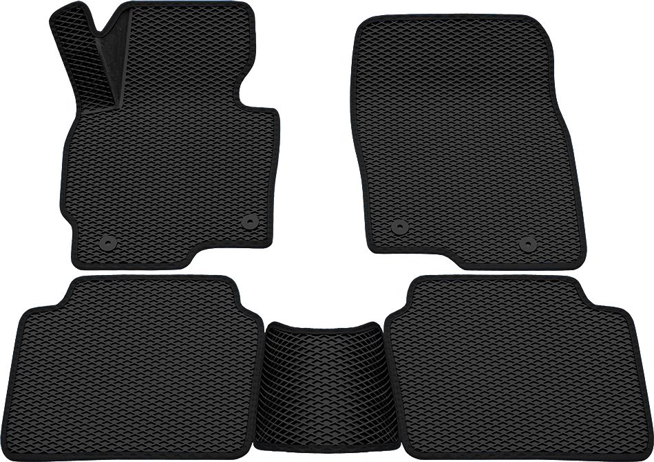 Коврики Rezkon 3D EVA Ромб резиновые для салона Mazda CX-5 I 2012-2017 Черный кант. Артикул 9223020101