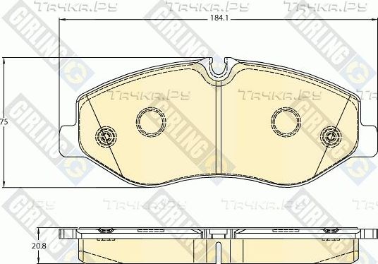 Тормозные колодки Girling. Артикул 6121033