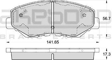 Тормозные колодки Akebono Standard. Артикул AN-663WK