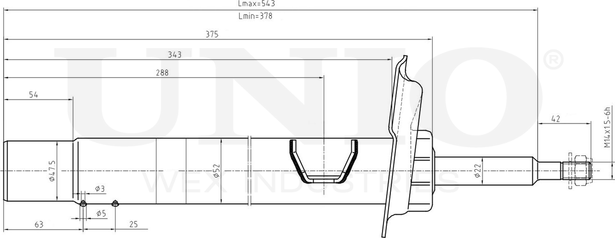 Амортизатор подвески (Unio). Артикул SAB-10076
