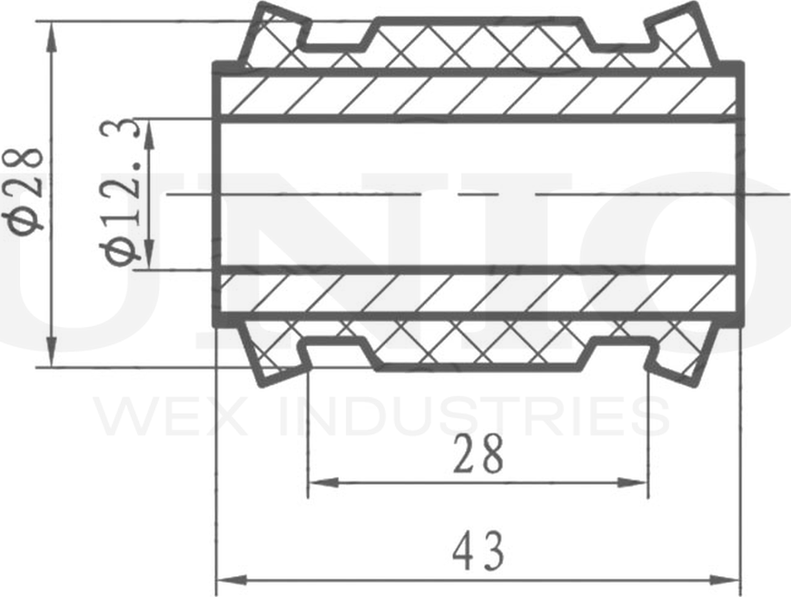 Сайлентблок рычага подвески (Unio). Артикул RMP-20245