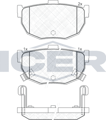 Тормозные колодки Icer. Артикул 181144