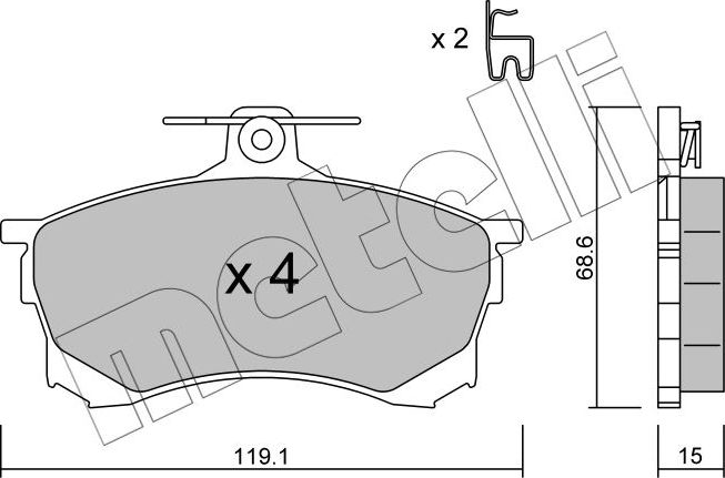 Тормозные колодки Metelli. Артикул 22-0250-0