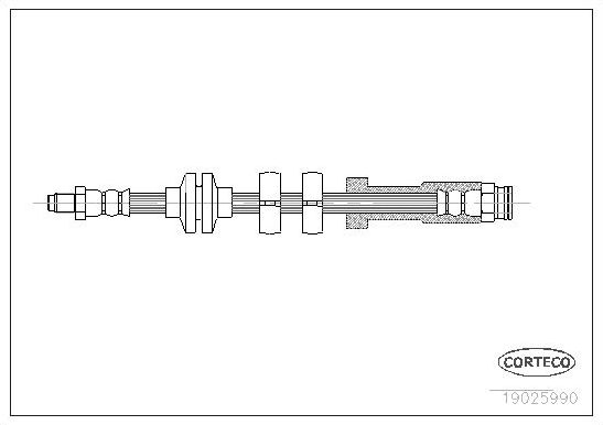 Тормозной шланг Corteco передний передний правый/левый для Fiat Punto I 1993-2000. Артикул 19025990