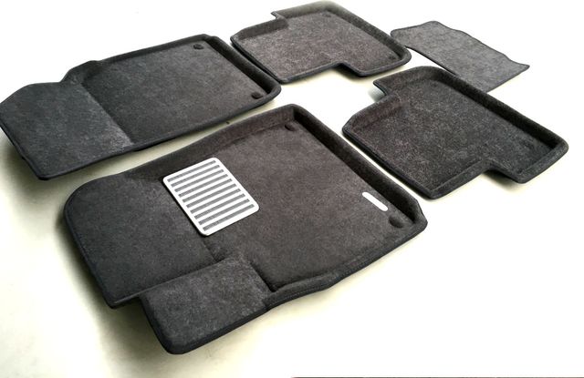 Коврики текстильные Euromat 3D Lux для салона Audi Q7 II 2015-2026 Темно-серые. Артикул EM3D-001108G