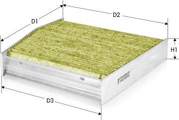 Салонный фильтр Tecneco Filters. Артикул CKA10457