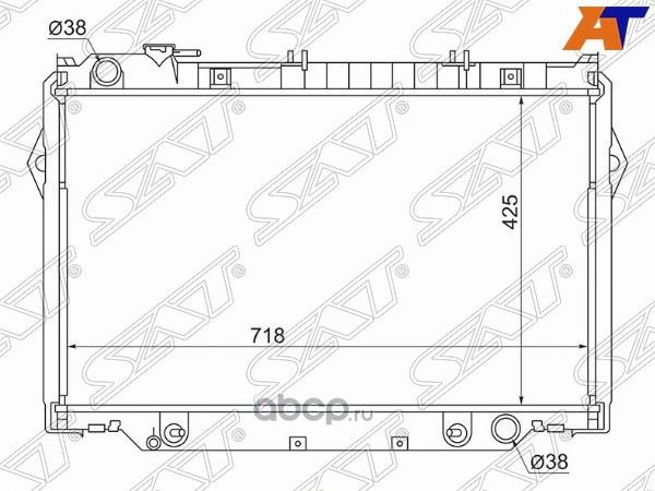 Радиатор TOYOTA LAND CRUISER 80 HDHZ 90-98 DIESEL (SAT). Артикул TY0009J80DAT