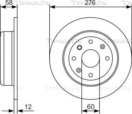 Тормозной диск Bosch. Артикул 0 986 479 A56