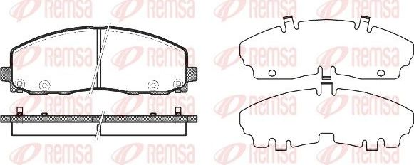 Тормозные колодки Remsa передние для Dodge Journey I 2008-2026. Артикул 1484.04