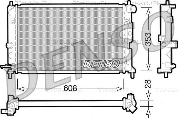 Радиатор охлаждения двигателя Denso (алюминий). Артикул DRM20027