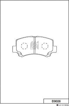 Тормозные колодки MK Kashiyama передние для Hafei Brio 2003-2010. Артикул D9026