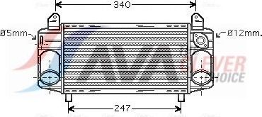 Интеркулер AVA для Audi A2 2000-2005. Артикул AI4192