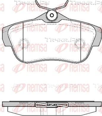 Тормозные колодки Remsa задние для Citroen Jumpy II 2007-2016. Артикул 1299.00