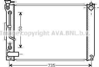 Радиатор охлаждения двигателя AVA. Артикул TO2648