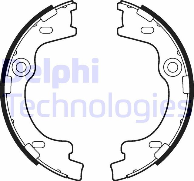 Тормозные колодки (стояночная тормозная система) Delphi. Артикул LS2012