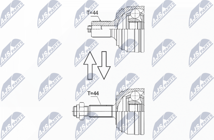 Шрус наружный (граната) NTY. Артикул NPZ-VW-044