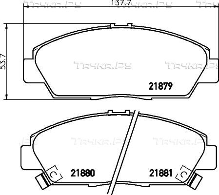 Тормозные колодки Mintex передние для Honda Accord IV 1991-1993. Артикул MDB1635