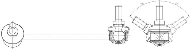 Стойка (тяга) стабилизатора CTR. Артикул CL0896L