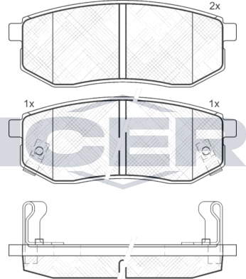 Тормозные колодки Icer. Артикул 181721