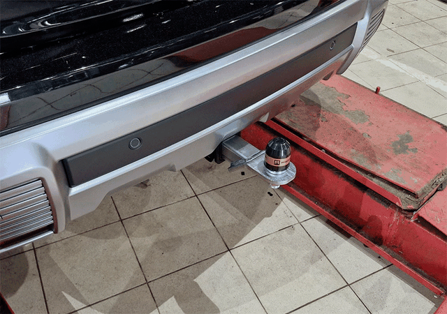 Фаркоп Мотодор под американский квадрат для KGM Torres 2023-2026 с оцинк. шаром. Артикул 92804-E