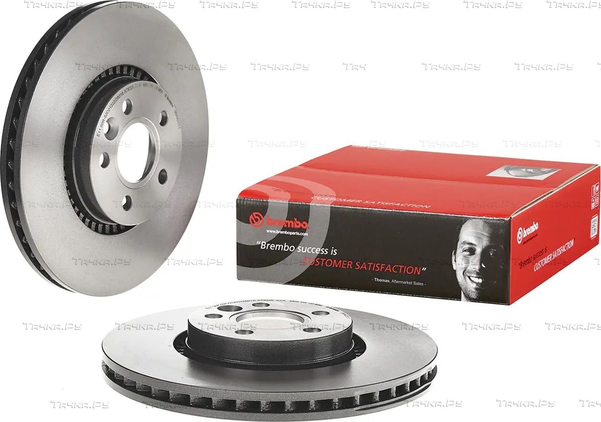 Тормозной диск Brembo PRIME LINE - UV Coated передний для Volvo S60 II 2010-2018. Артикул 09.A426.11