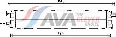 Радиатор охлаждения двигателя AVA для Audi A4 IV (B8) 2012-2015. Артикул AI2366