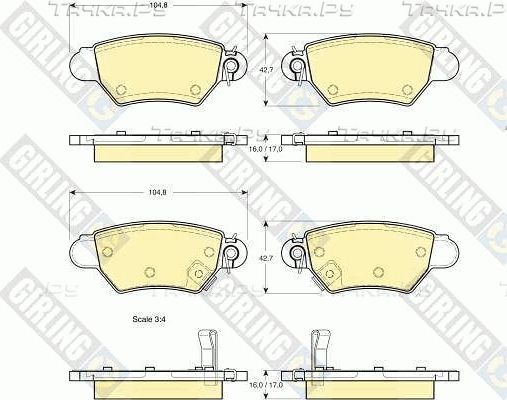 Тормозные колодки Girling. Артикул 6113524
