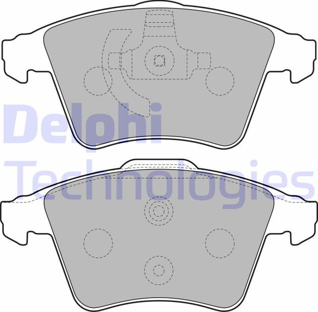 Тормозные колодки Delphi (Low-Metallic) передние для Volkswagen Multivan T5 2003-2015. Артикул LP2224