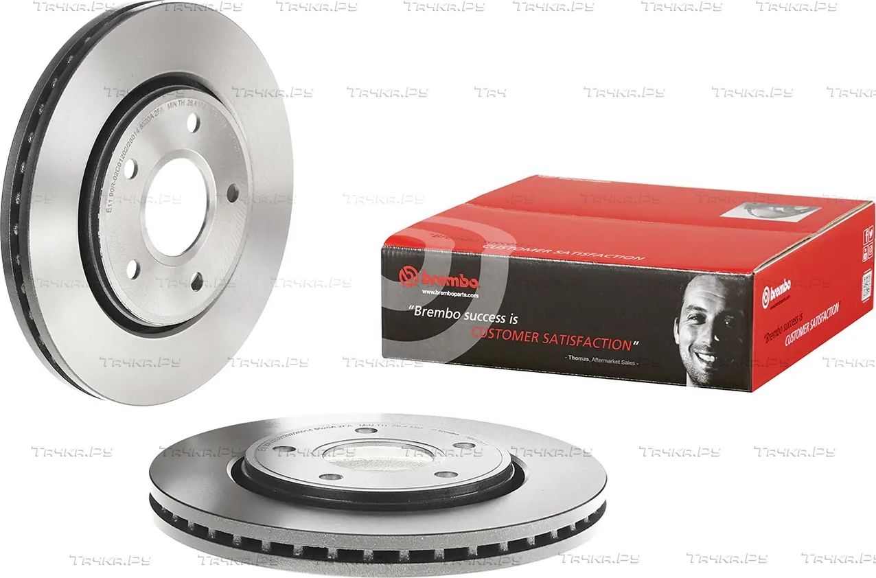 Тормозной диск Brembo UV Coated передний для Fiat Freemont 2011-2011. Артикул 09.N125.11