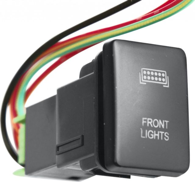 Кнопка РИФ включения/выключения FRONT LIGHTS 32x22 с белой подсветкой для Toyota Tacoma III 2015-2026. Артикул RIF22-1-1104104