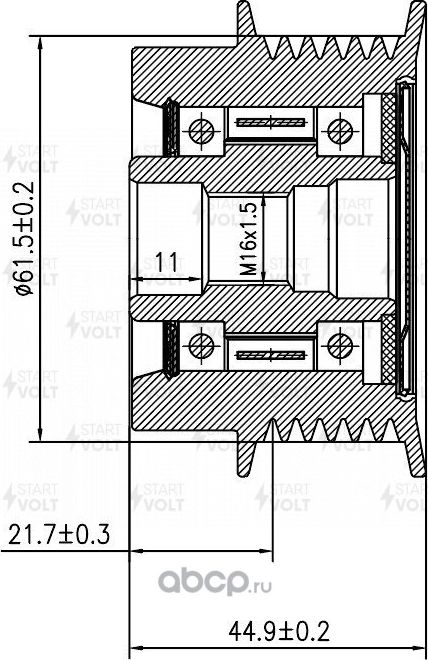 Муфта генератора обгонная StartVOLT. Артикул SGP 0114