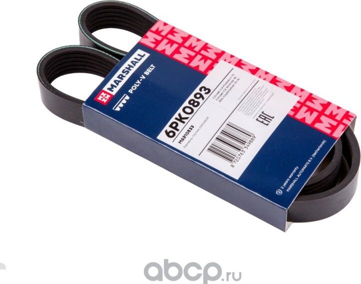 Ремень поликлиновой 6PK0893 Citroen C4 Picasso II 13 Citroen C5 Aircross 18 Mini (Marshall). Артикул M6310533