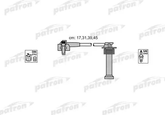 Высоковольтные провода (провода зажигания) (комплект) Patron (EPDM (Этилен-пропиленовый каучук)). Артикул PSCI1004