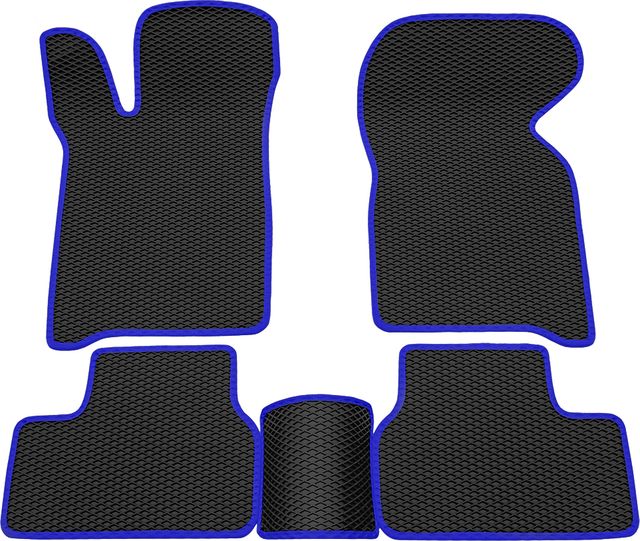 Коврики Rezkon EVA для салона Lada Samara 2114 2001-2013 Синий кант. Артикул 9039010103