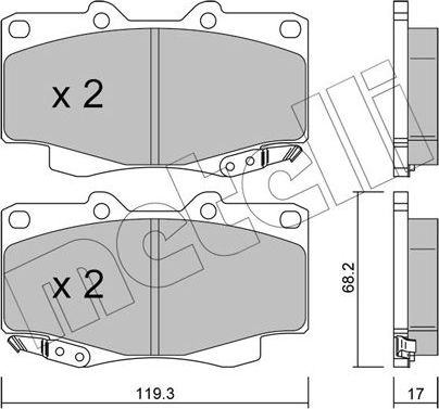 Тормозные колодки Metelli. Артикул 22-0129-1